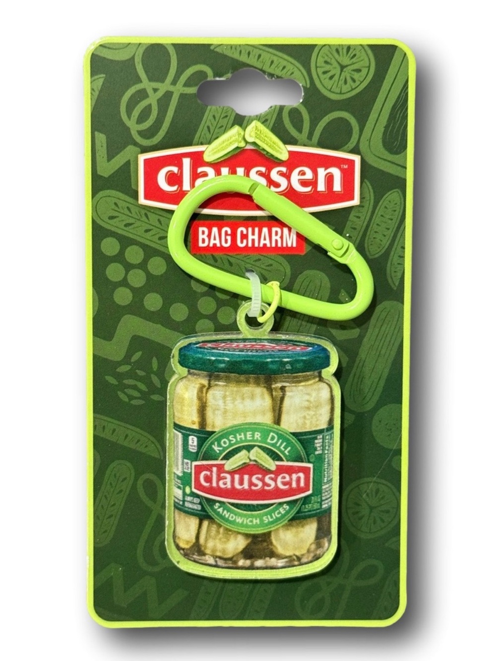 Claussen Kosher Dill Pickles Bag Charm / Keychain - NWT